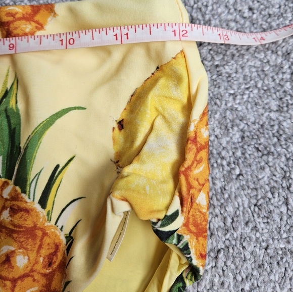 Anthropologie printed high waist bikini bottoms, small, yellow - Picture 6 of 9